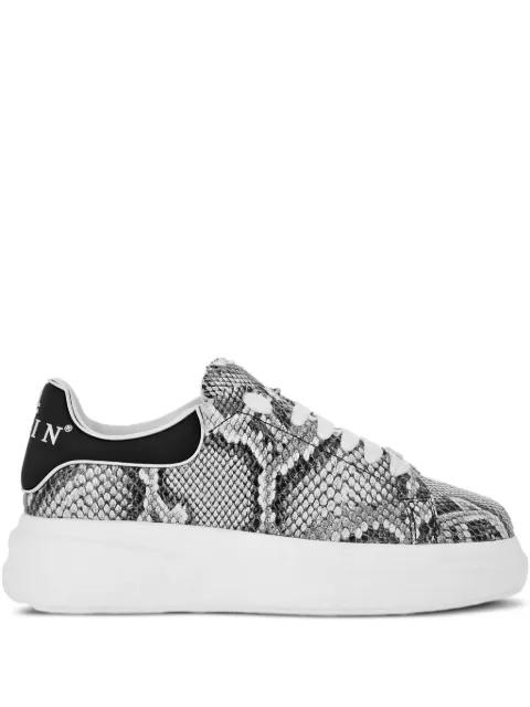 Roccia python-print low-top sneakers by PHILIPP PLEIN
