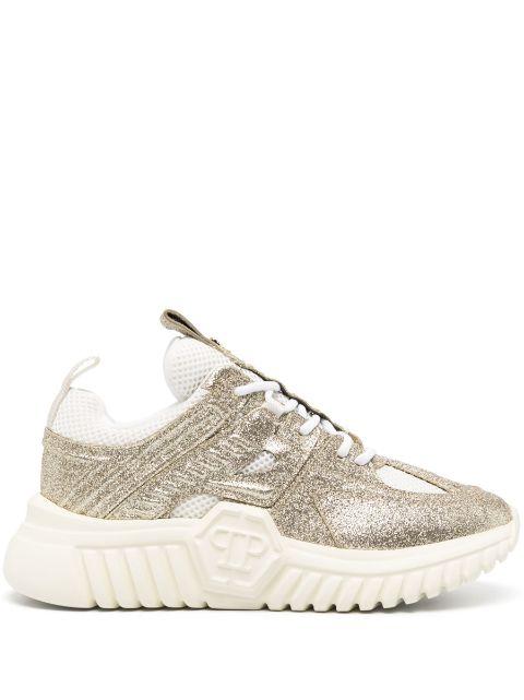 Runner glitter-embellished sneakers by PHILIPP PLEIN