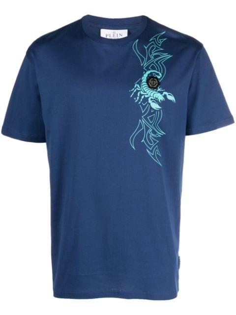 SS Chrome logo-patch T-shirt by PHILIPP PLEIN