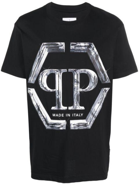 SS PP Glass cotton T-shirt by PHILIPP PLEIN