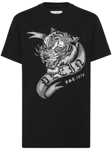 SS Tattoo tiger-print t-shirt by PHILIPP PLEIN