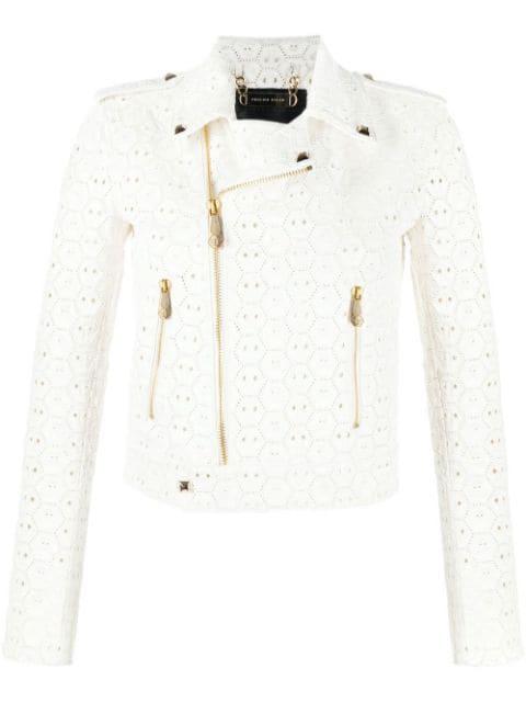 Sangallo leather biker jacket by PHILIPP PLEIN