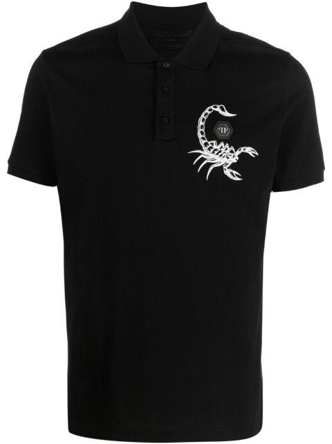 Scorpion-print polo shirt by PHILIPP PLEIN