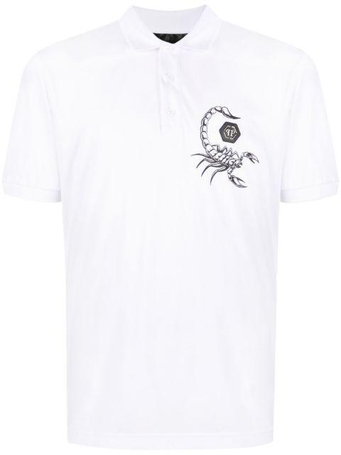 Scorpion-print polo shirt by PHILIPP PLEIN