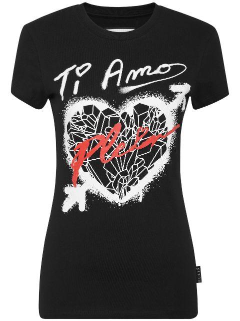 Sexy Pure Fit heart-print T-shirt by PHILIPP PLEIN