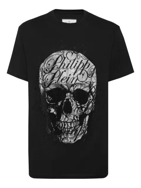 Skull Coursive-embellished T-shirt by PHILIPP PLEIN