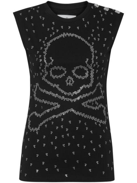 Skull & Bones tank top by PHILIPP PLEIN