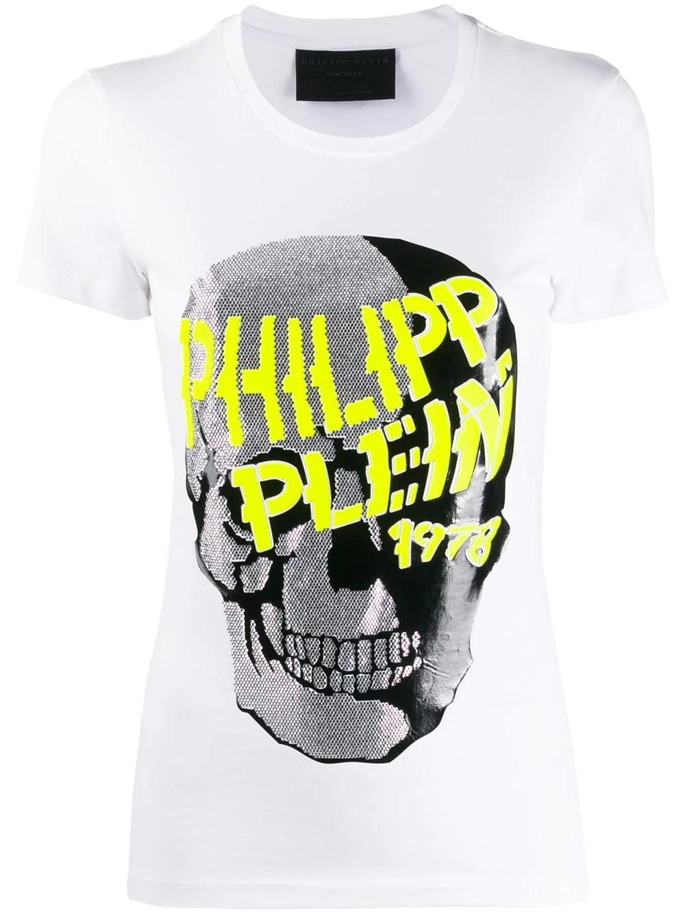 Skull embellished short sleeve T-shirt by PHILIPP PLEIN