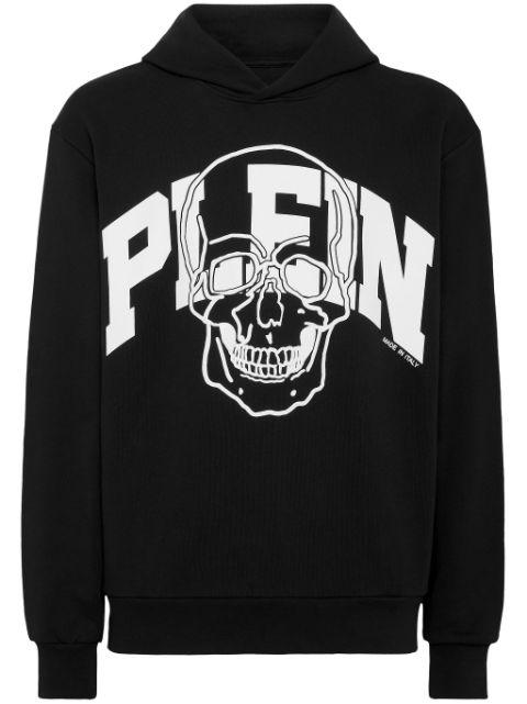 Skull logo-print cotton hoodie by PHILIPP PLEIN