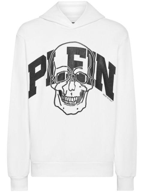 Skull logo-print cotton hoodie by PHILIPP PLEIN