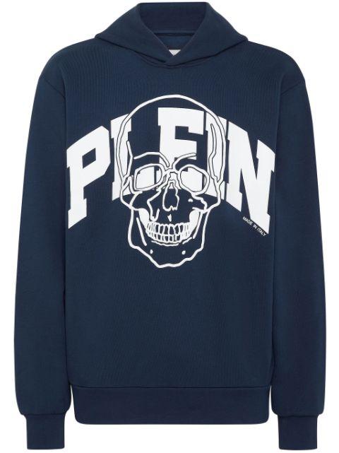 Skull logo-print cotton hoodie by PHILIPP PLEIN