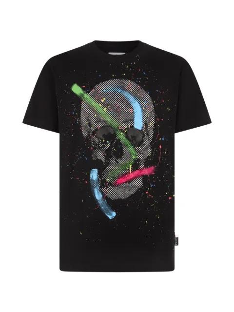 Skull paint-splash T-shirt by PHILIPP PLEIN
