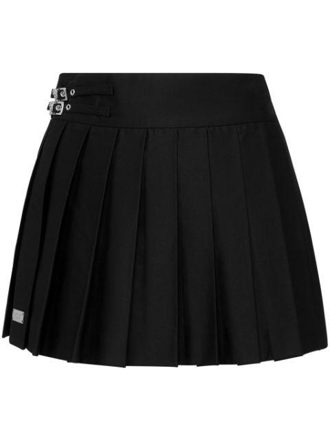 Skull pleated mini skirt by PHILIPP PLEIN