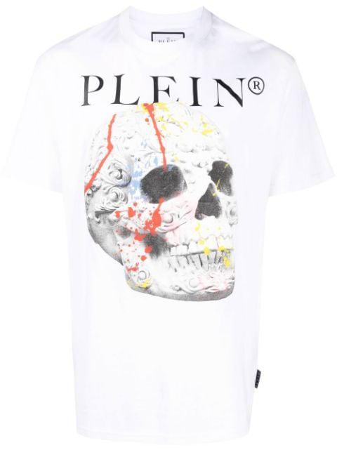 Skull-print cotton T-shirt by PHILIPP PLEIN
