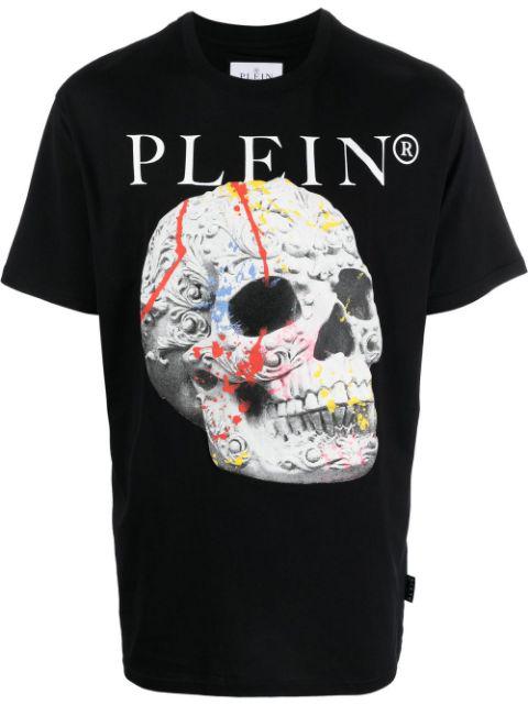 Skull-print cotton T-shirt by PHILIPP PLEIN