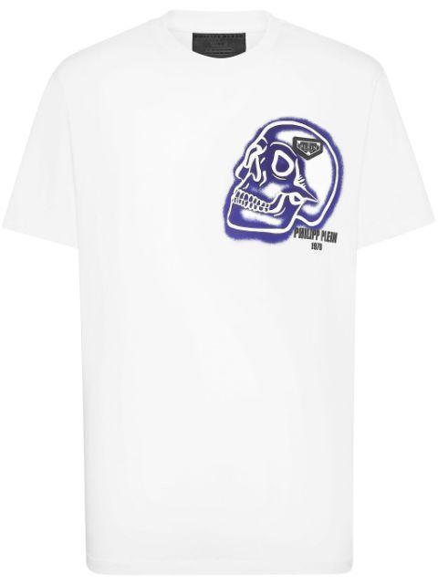 Skull-print round-neck T-shirt by PHILIPP PLEIN