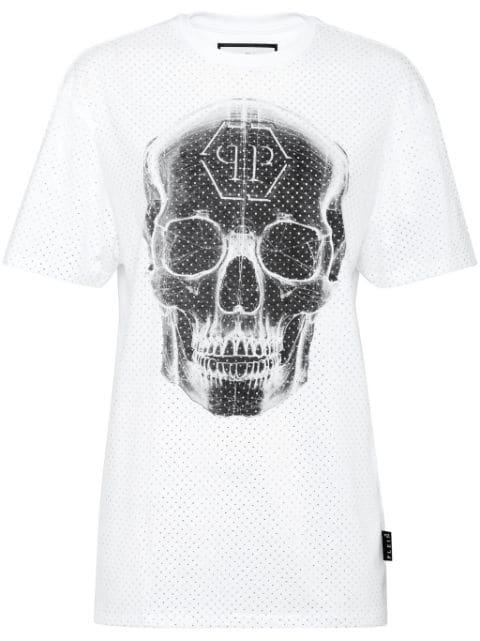 Skull rhinestone T-shirt by PHILIPP PLEIN