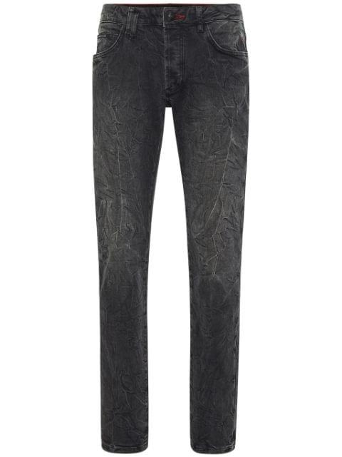 Skull slim-cut jeans by PHILIPP PLEIN