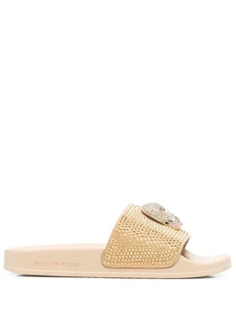 Skull strass pool slides by PHILIPP PLEIN