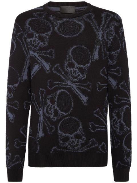 Skull&Bones jacquard jumper by PHILIPP PLEIN