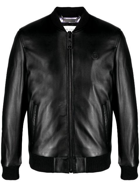 Skull&Bones leather jacket by PHILIPP PLEIN