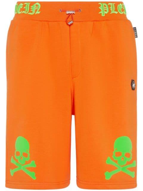 Skull&Bones logo-embroidered shorts by PHILIPP PLEIN