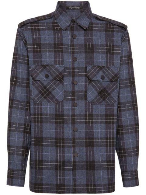 Skull&Bones-print cotton shirt by PHILIPP PLEIN