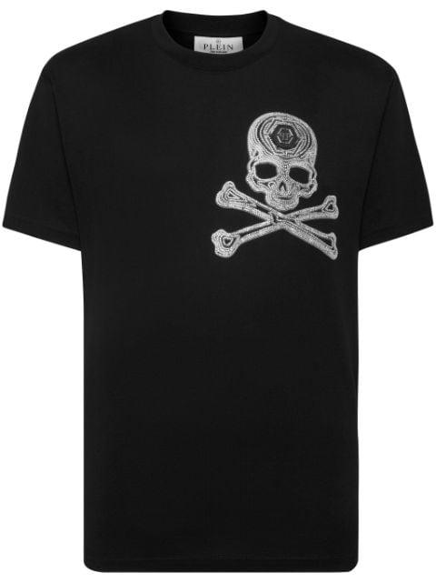 Skull&Bones rhinestoned T-shirt by PHILIPP PLEIN