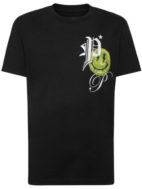 Smile logo-print T-shirt by PHILIPP PLEIN