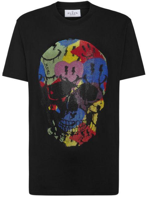 Smile-print cotton T-shirt by PHILIPP PLEIN