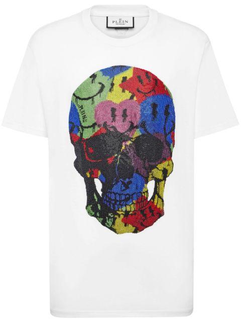 Smile-print cotton T-shirt by PHILIPP PLEIN