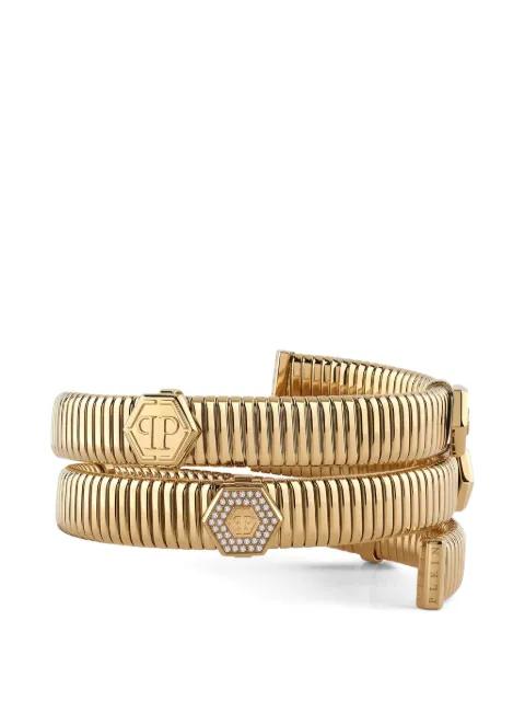 Snake Hexagon crystal-embellished bracelet by PHILIPP PLEIN