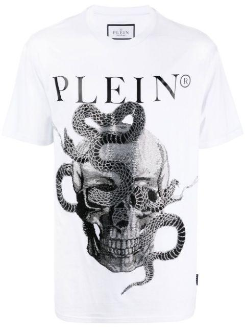 Snake-print short-sleeve T-shirt by PHILIPP PLEIN