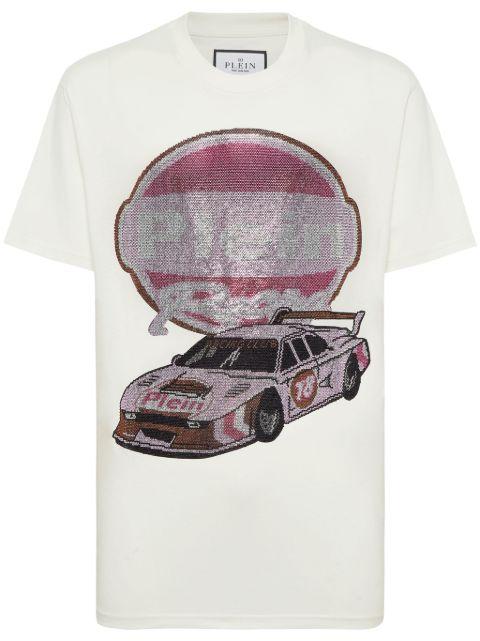 Strass Cars Racing T-shirt by PHILIPP PLEIN