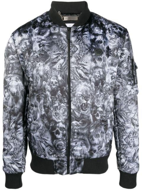 Tatto-print bomber jacket by PHILIPP PLEIN