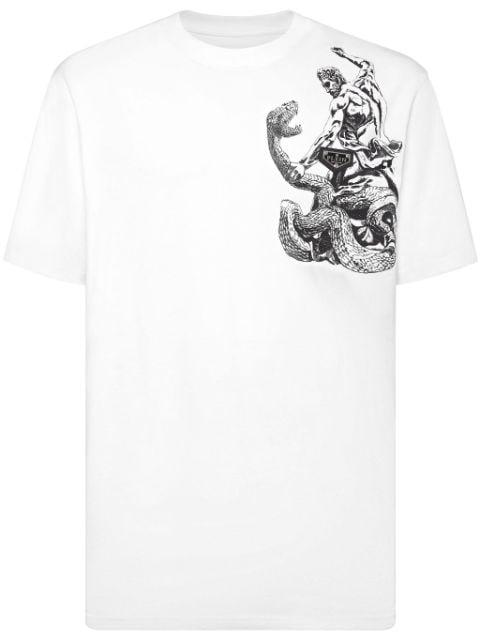 Tattoo-print cotton T-shirt by PHILIPP PLEIN