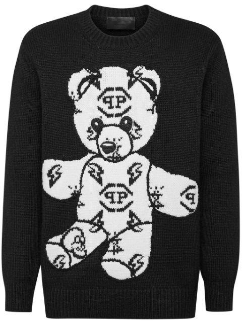 Teddy Bear embroidered-jacquard jumper by PHILIPP PLEIN