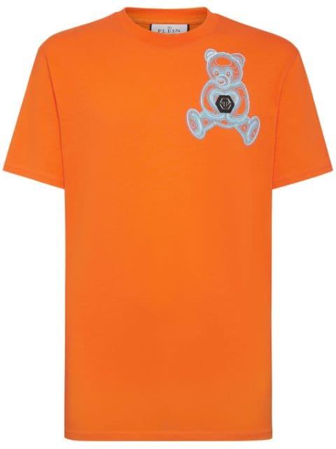 Teddy Bear-print cotton T-shirt by PHILIPP PLEIN