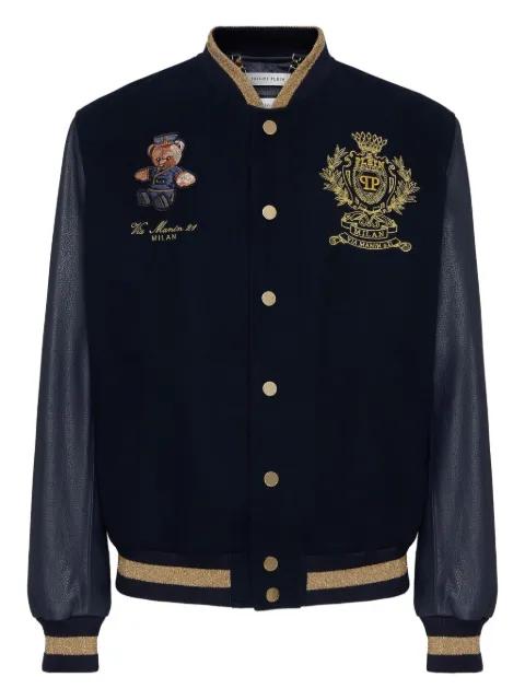 Teddy Doorman embroidered-bear jacket by PHILIPP PLEIN