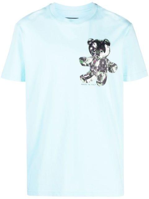 Teddy Glass-print cotton T-shirt by PHILIPP PLEIN
