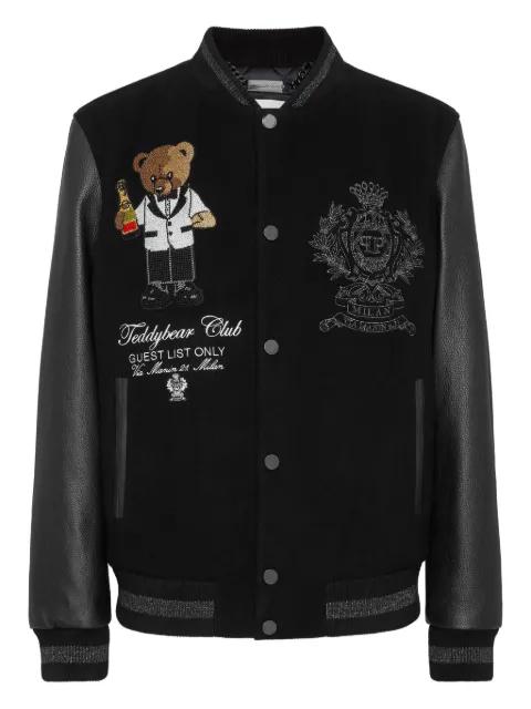 Teddy Stones embellished teddy bear jacket by PHILIPP PLEIN