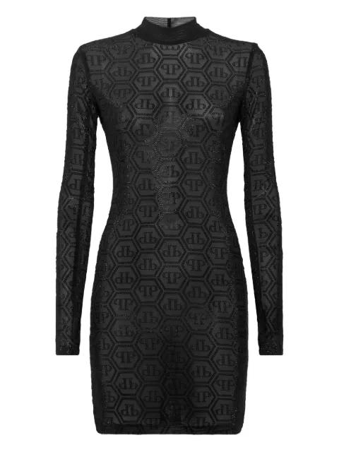 Tulle Monogram Strass mini dress by PHILIPP PLEIN