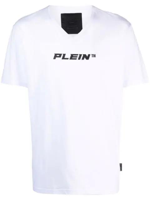 V-neck logo print T-shirt by PHILIPP PLEIN