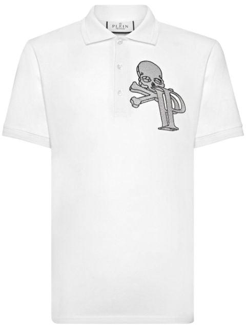Wire Frame crystal-embellished polo shirt by PHILIPP PLEIN