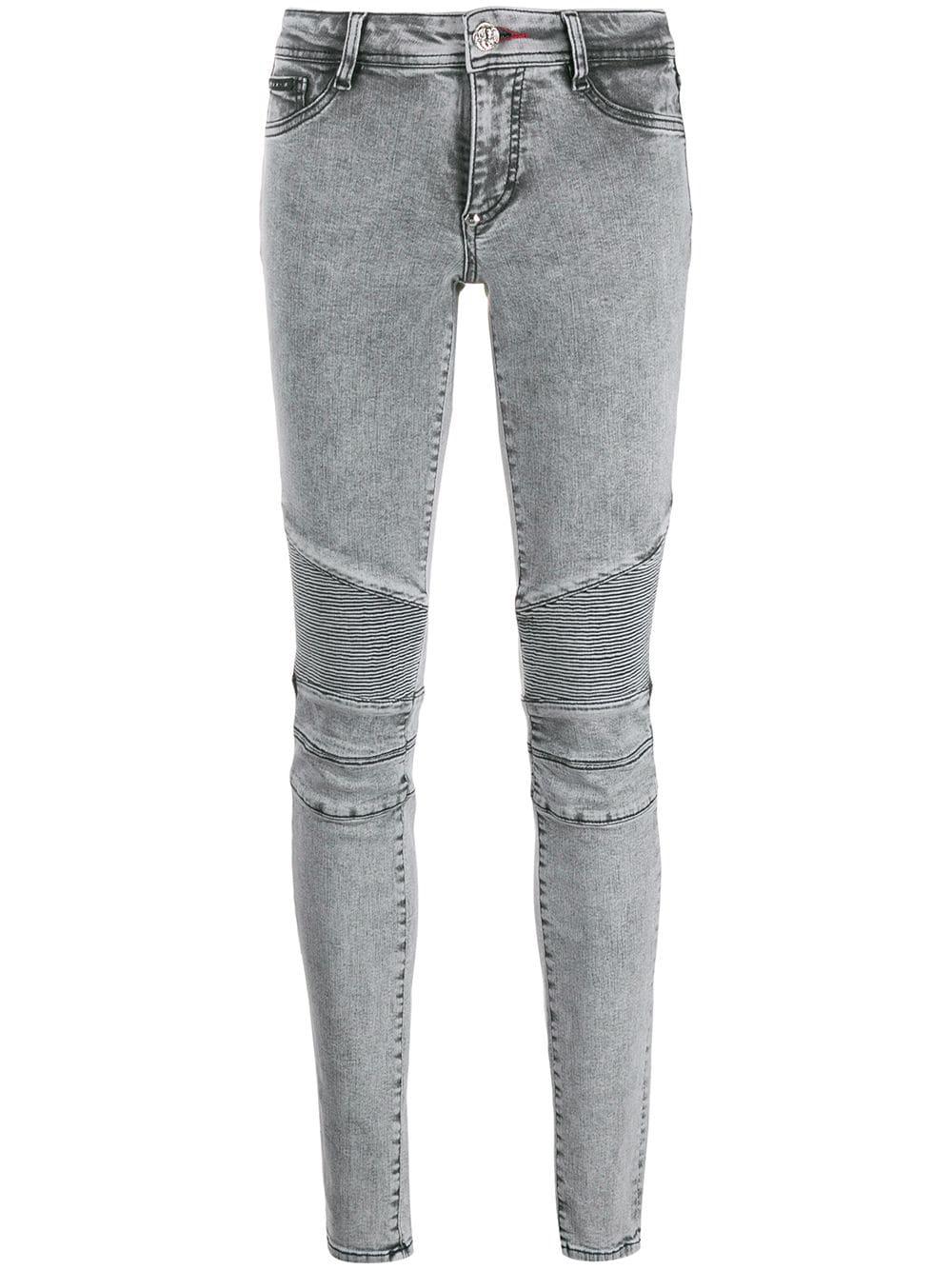 acid-wash skinny jeggings by PHILIPP PLEIN