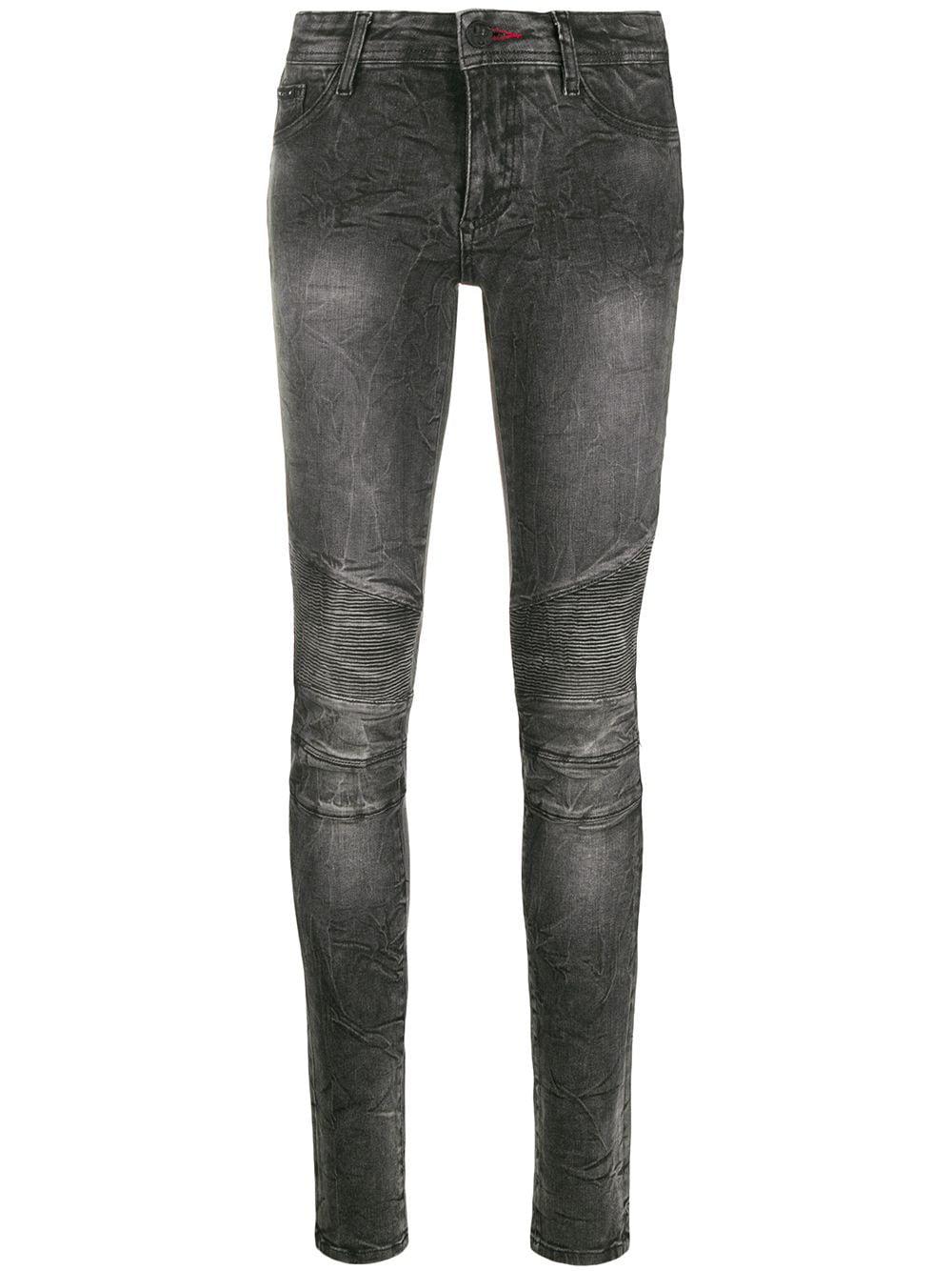 acid-wash skinny jeggings by PHILIPP PLEIN