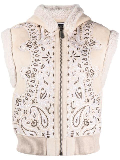 bandana-print sleeveless jacket by PHILIPP PLEIN