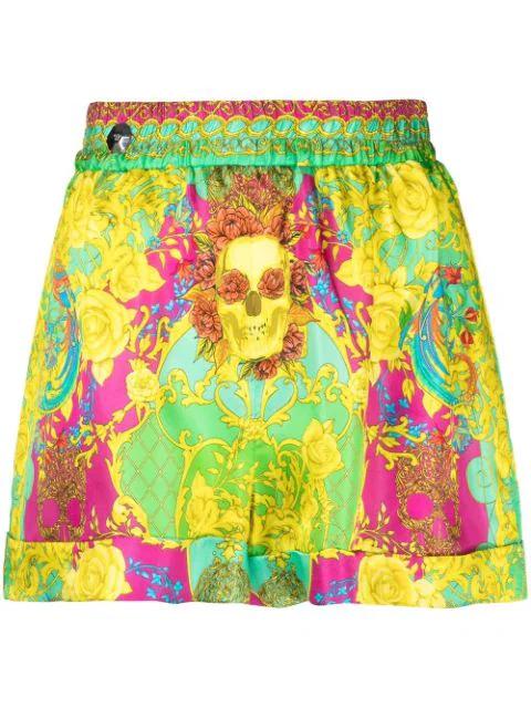 baroque-print shorts by PHILIPP PLEIN