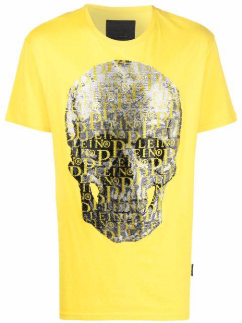 beaded logo-skull T-shirt by PHILIPP PLEIN