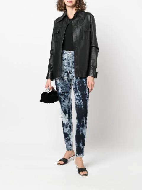 bleached high-waisted skinny jeans by PHILIPP PLEIN